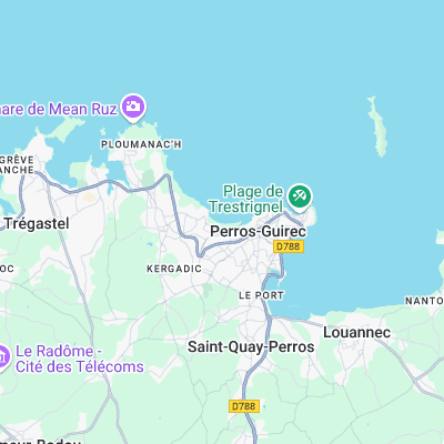 Trestraou surf map