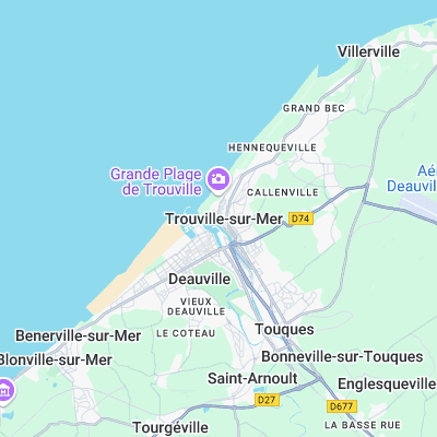 Trouville surf map