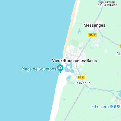 Vieux Boucau surf map