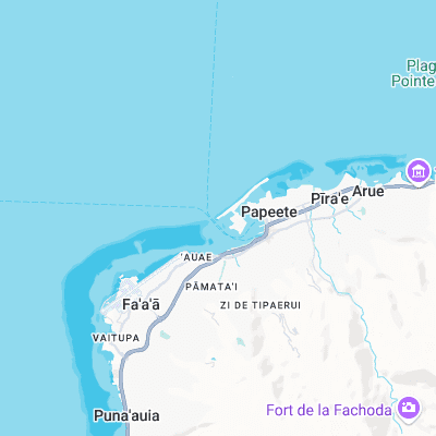 Papeete Harbour surf map