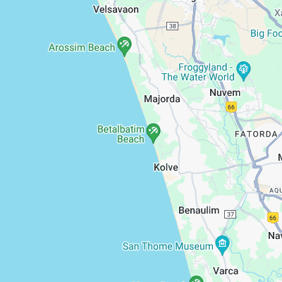 Betalbatim Beach - Taj surf map