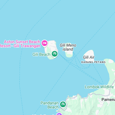 Gili Trawangan surf map