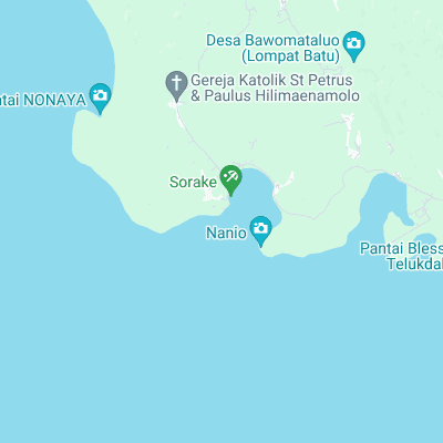 Lagundri Bay surf map