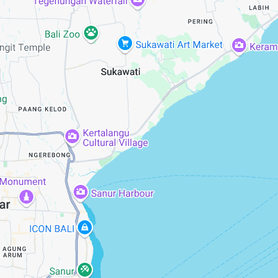 Padang Galak surf map