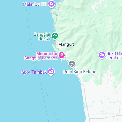 Senggigi surf map