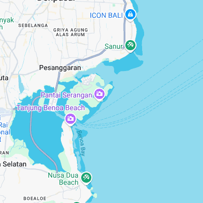 Serangan surf map