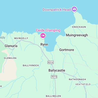 Ballycastle surf map