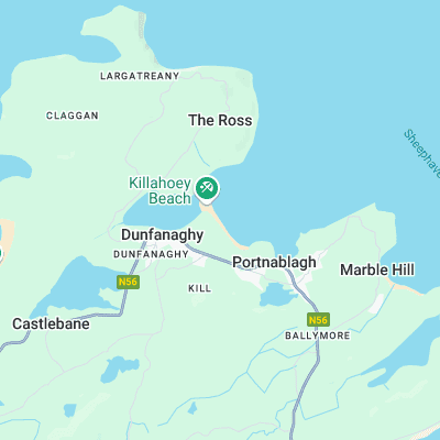 Dunfanaghy surf map