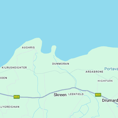 Dunmoran Strand surf map