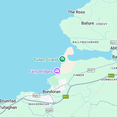 Tullan Strand surf map