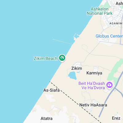 Ziqim Beach surf map