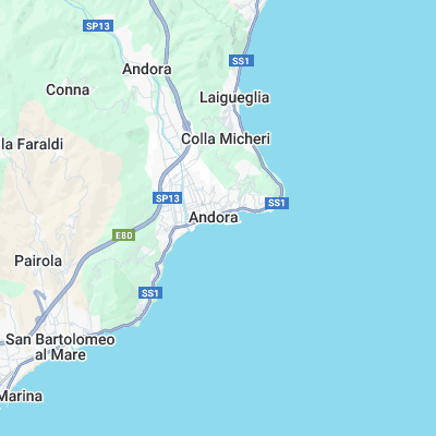 Andora (Liguria) surf map