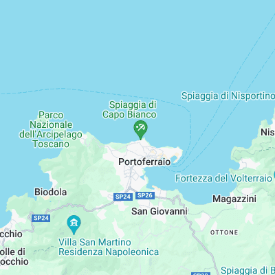 Capo Bianco ( Elba Island ) surf map