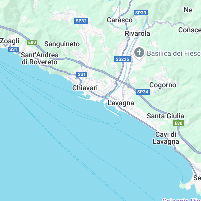 Chiavari-Entella surf map