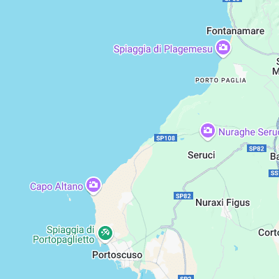 Guruneddu surf map