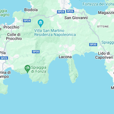 Lacona ( Elba Island ) surf map