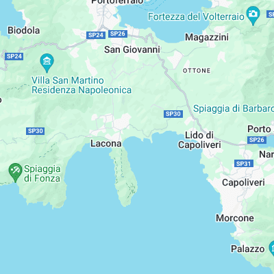 Margidore ( Elba Island ) surf map