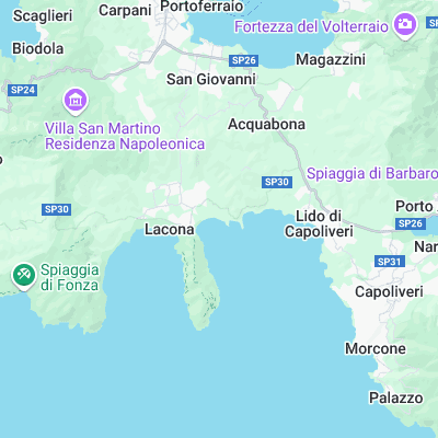 Margidore ( Elba Island ) surf map