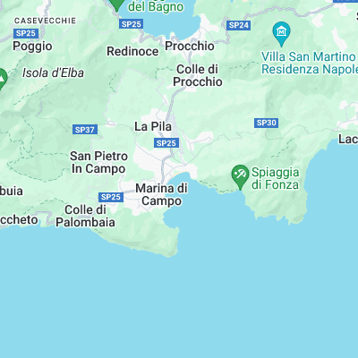 Marina di Campo ( Elba Island ) surf map