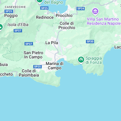 Marina di Campo ( Elba Island ) surf map