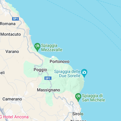 Portonovo ( Ancona ) surf map