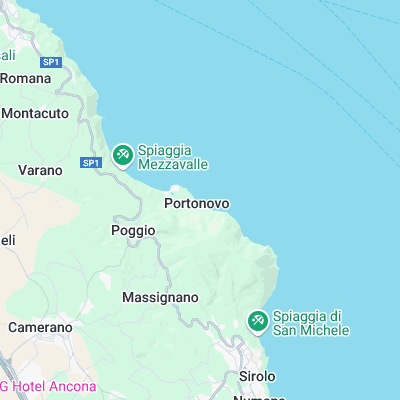 Portonovo ( Ancona ) surf map