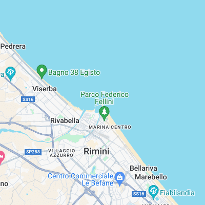 Rock Island ( Rimini ) surf map
