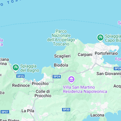 Scaglieri ( Elba Island ) surf map