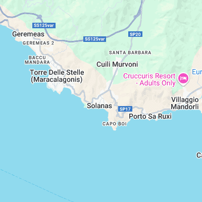 Solanas surf map