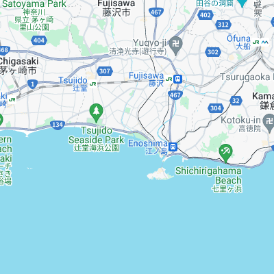Kugenuma surf map