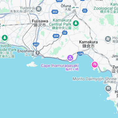 Shichirigahama surf map