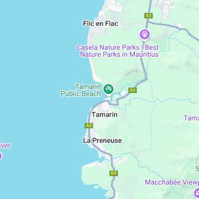 Tamarin Bay surf map