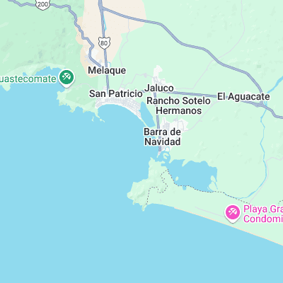 Barra de Navidad surf map