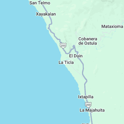 La Ticla surf map
