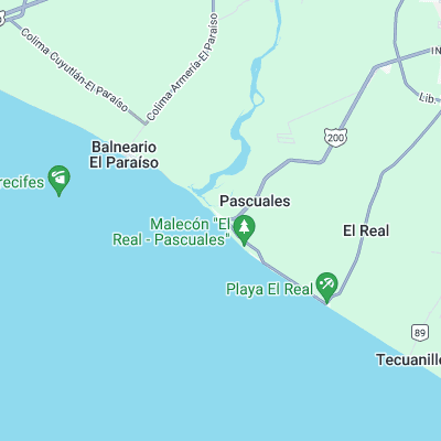Pascuales surf map