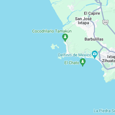 Playa Linda surf map
