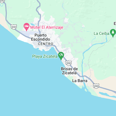 Puerto Escondido surf map