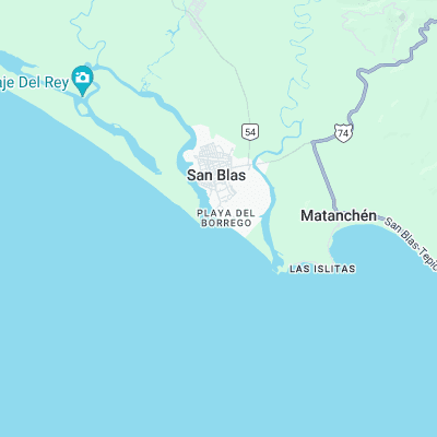 San Blas surf map
