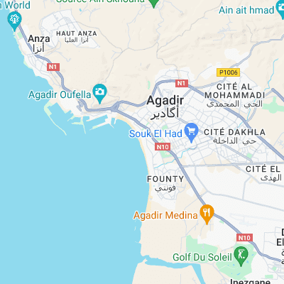 Agadir surf map