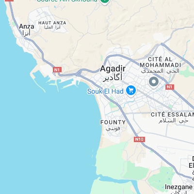 Agadir surf map