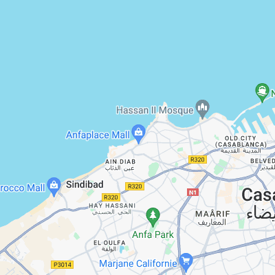 Casablanca surf map