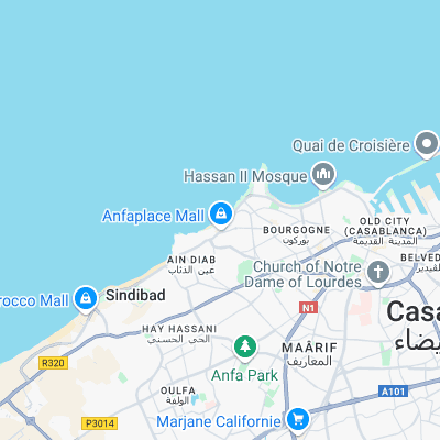 Casablanca surf map