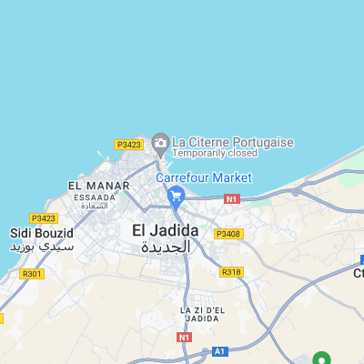 El Jadida surf map