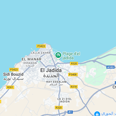 El Jadida surf map