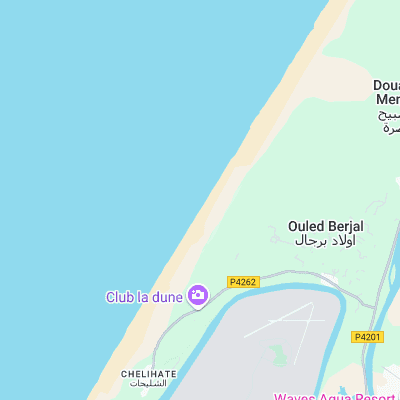 Mehdia Beach surf map