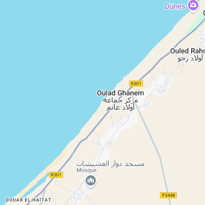 Oulad Ghanem surf map