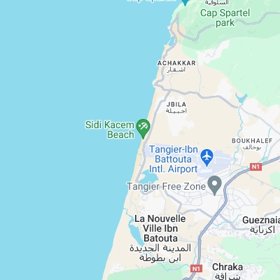 Plage de Sidi Kacem surf map