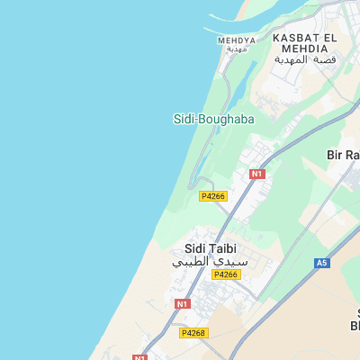 Plage Sidi Boughaba surf map