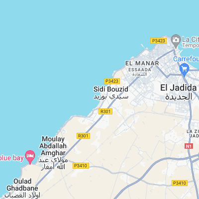 Sidi Bouzid surf map