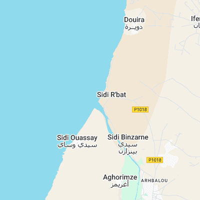 Sidi Rbat surf map